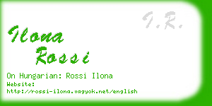 ilona rossi business card